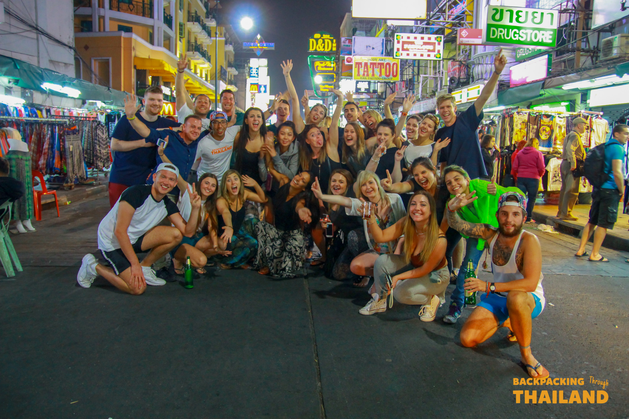 first group photo of many in Bangkok, Thailand.