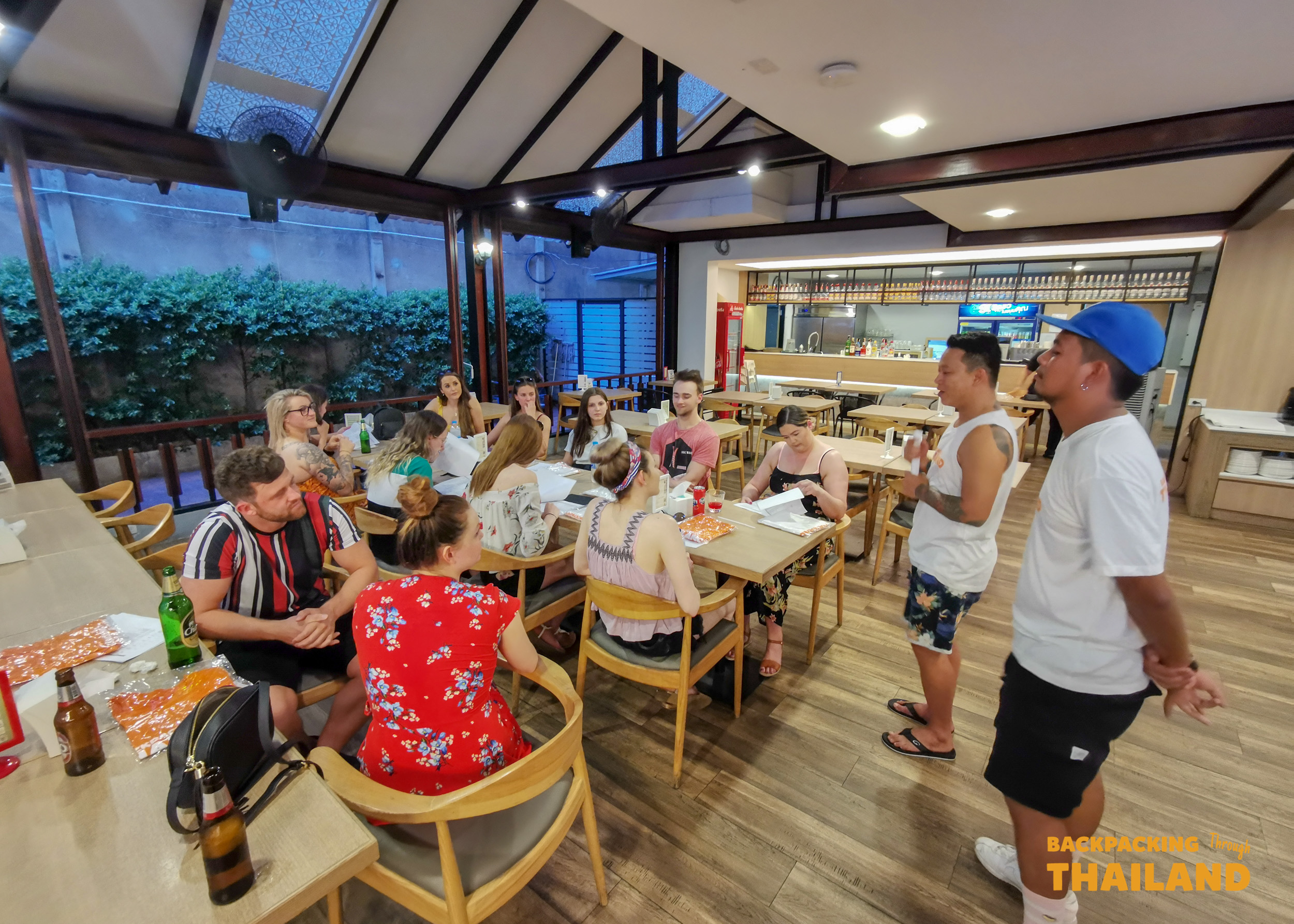 First group tour meeting with Backpacking Tour guides.