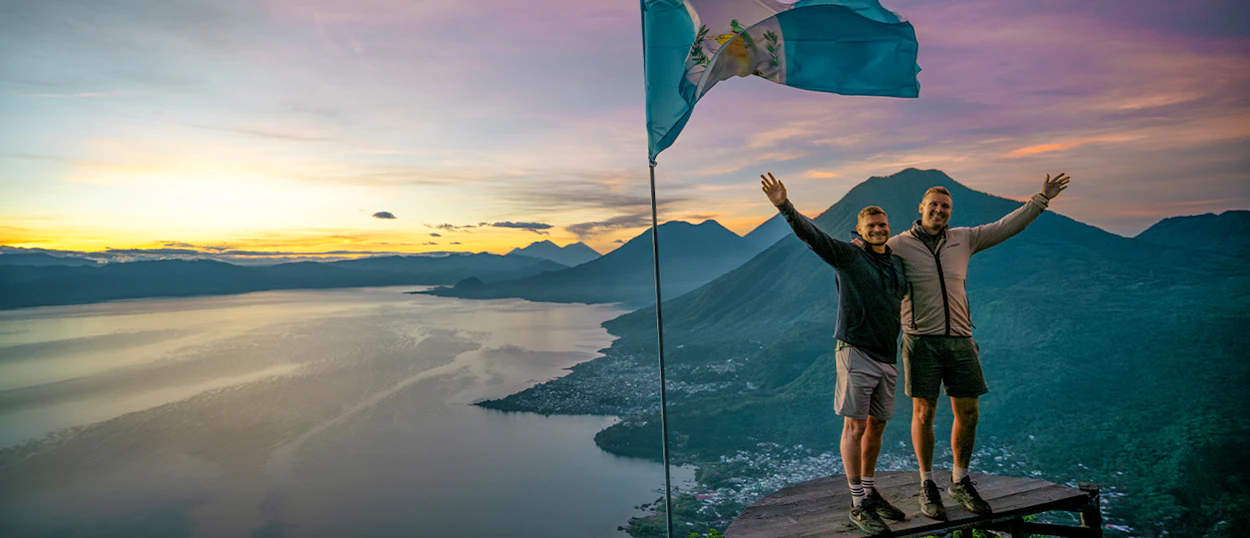 Sunrise over Lake Atitlan from the Mayan Face hike, Guatemala