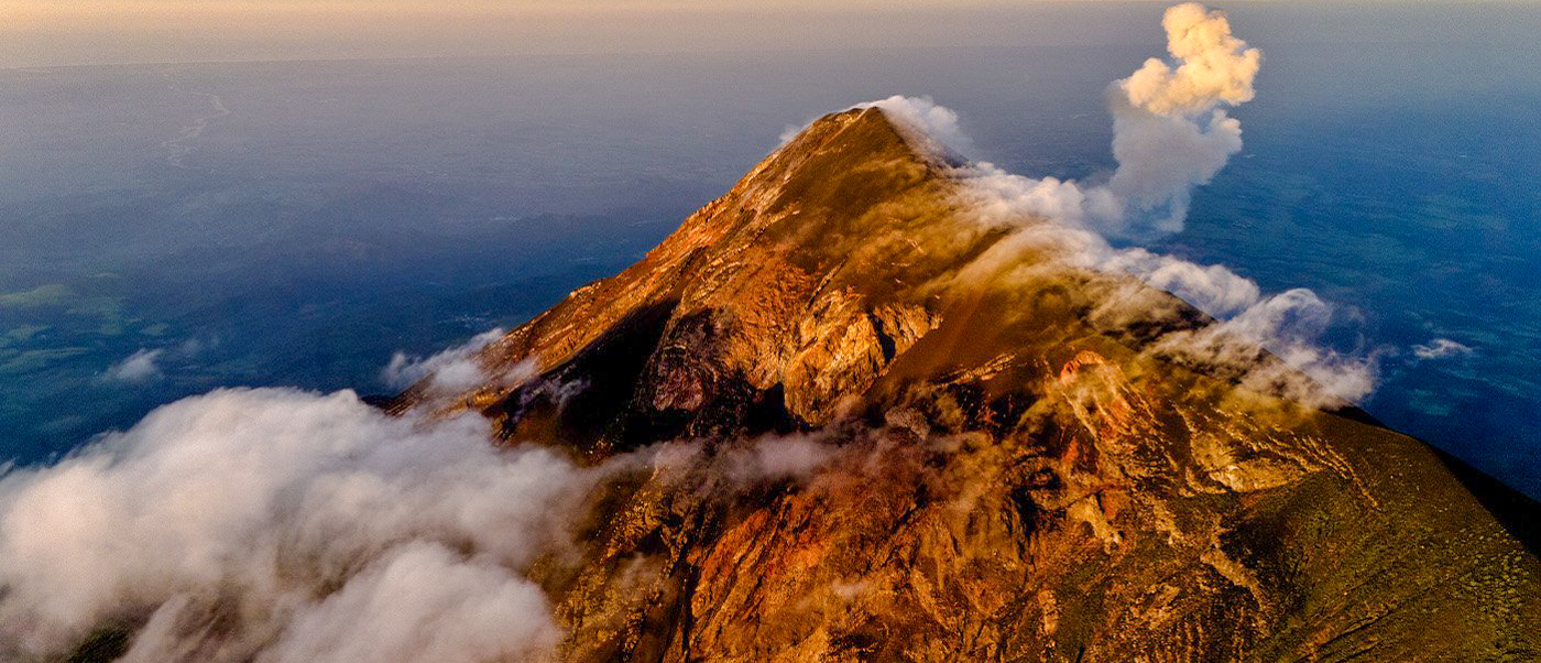Volcano views over Antigua, Guatemala