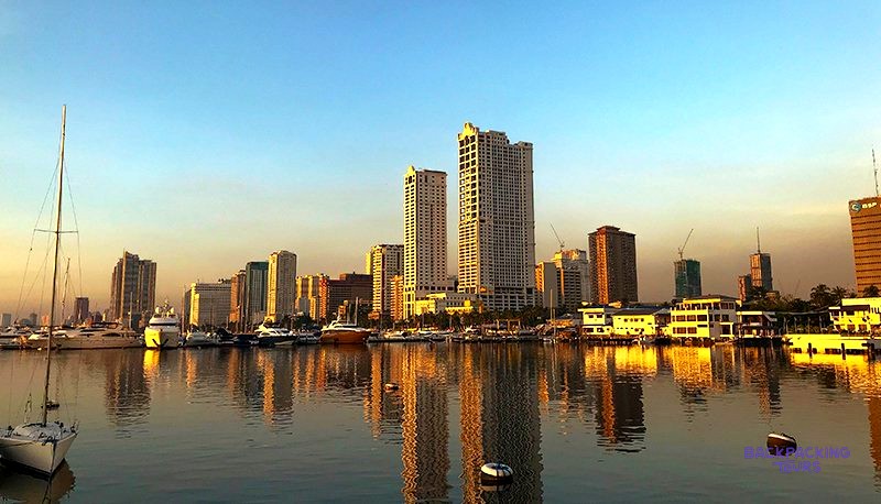 Backpackers arriving in Manila, the buzzing capital of the Philippines.