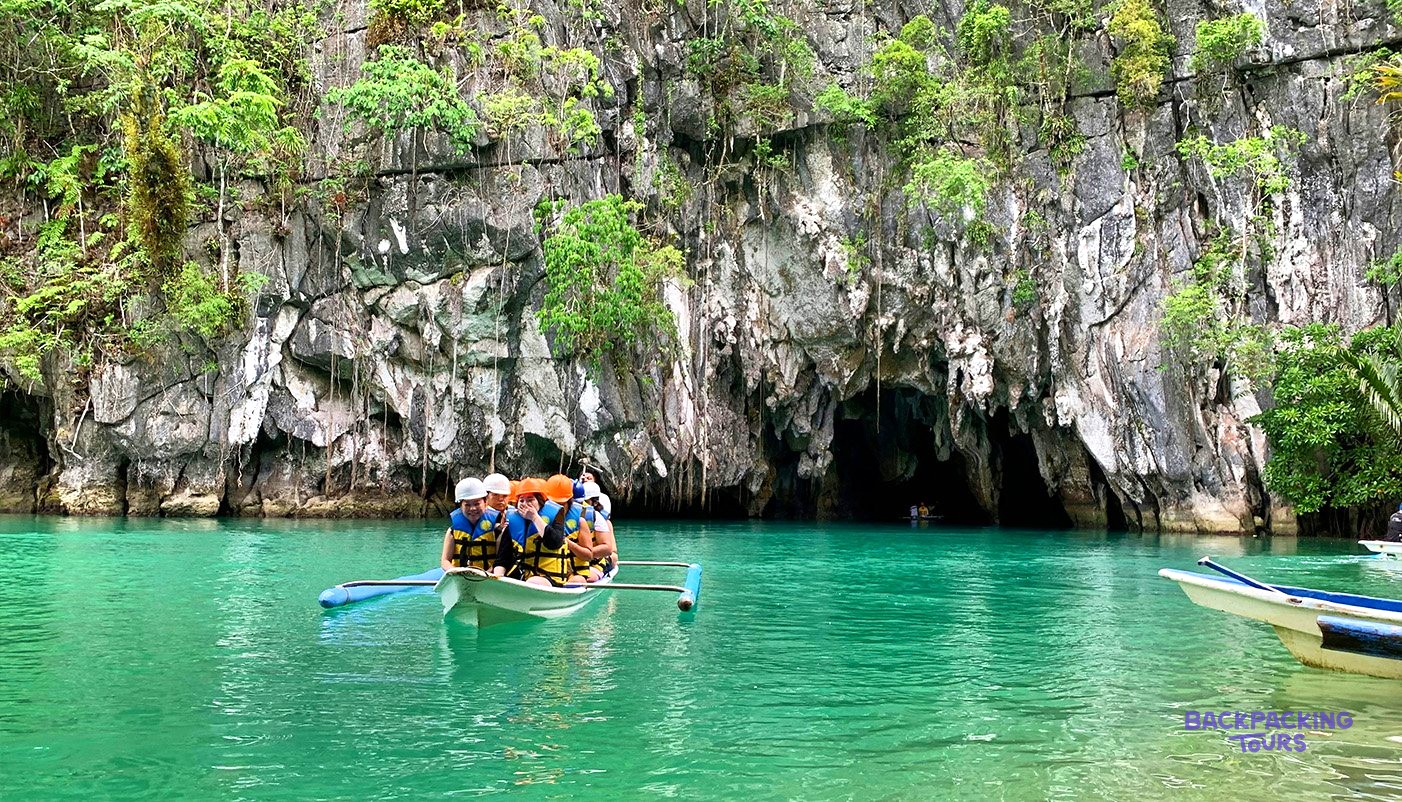 The jungle-backed coastline on the way to Puerto Princesa in Palawan.