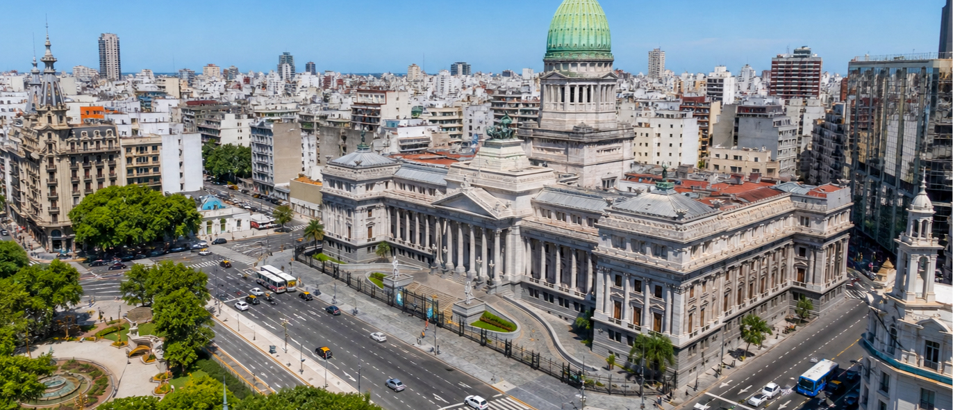 Elegant boulevards in the heart of Buenos Aires
