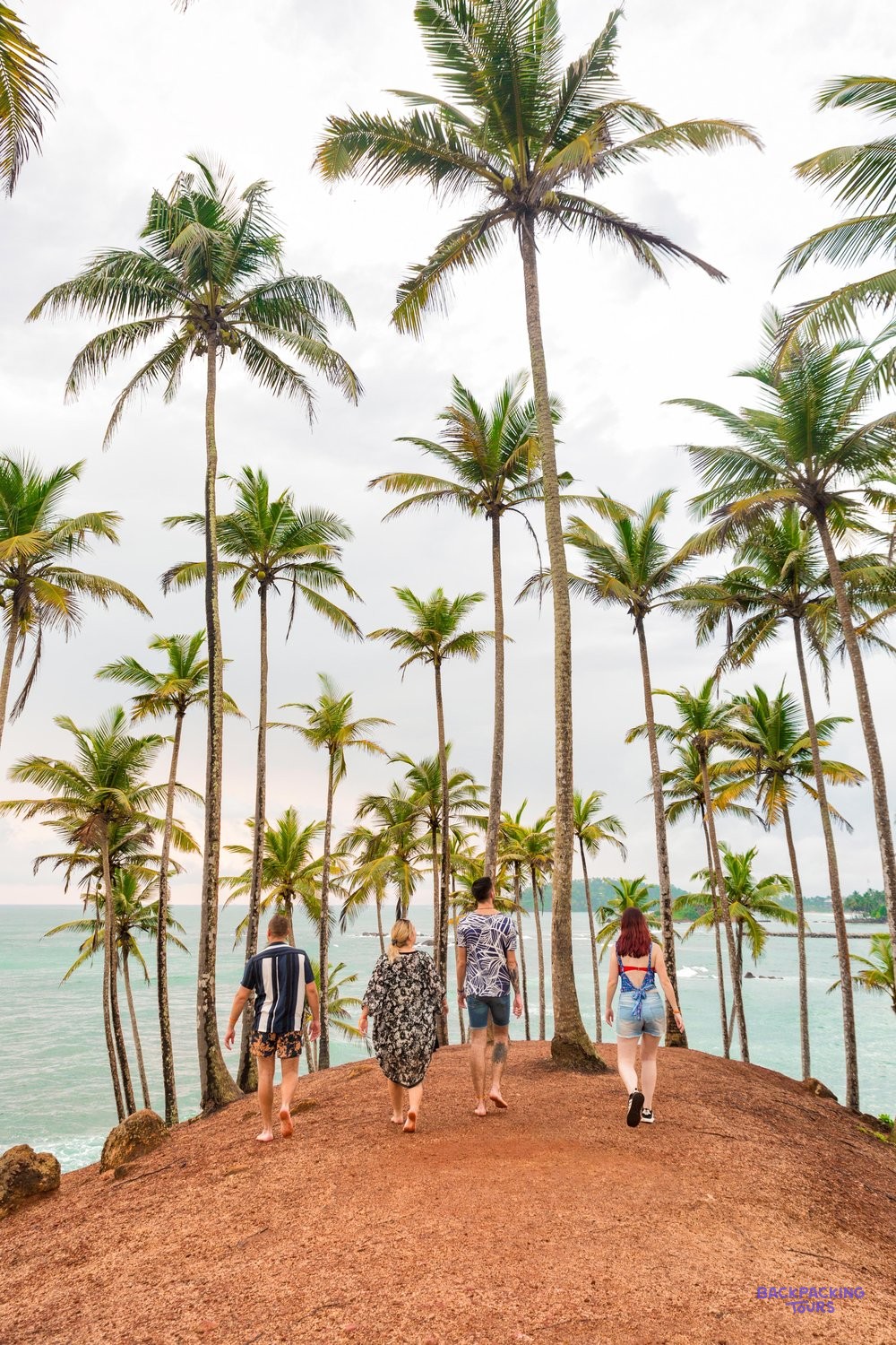 The group at Coconut Tree Hill in Mirissa
