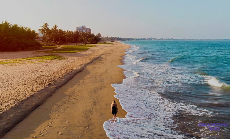 Negombo beach on Sri Lanka's west coast