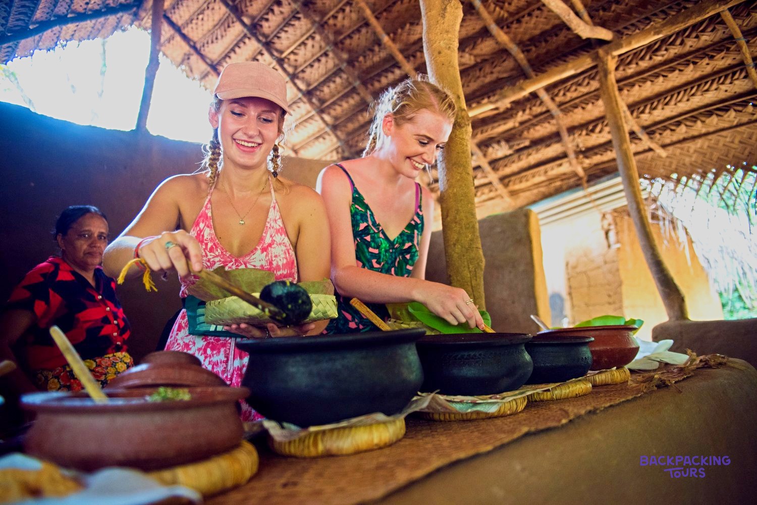 Cooking demonstration and lunch in a local village
