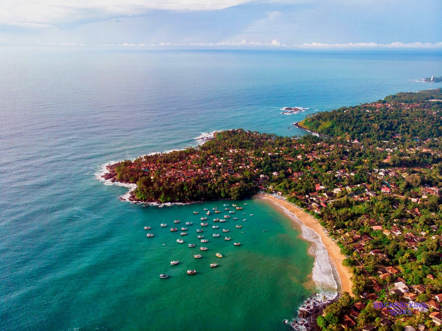 Palms and sand at Talalla, southern Sri Lanka