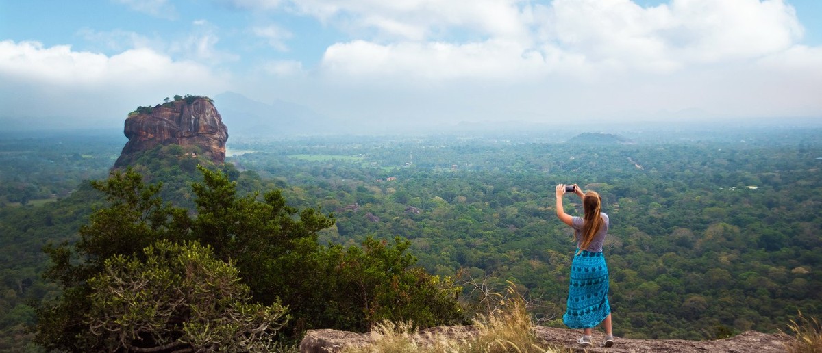 The view across to Sigiriya Rock Fortress